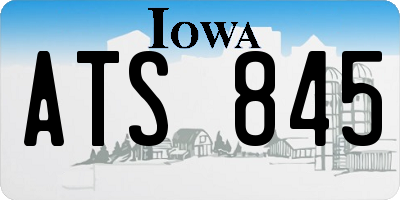 IA license plate ATS845