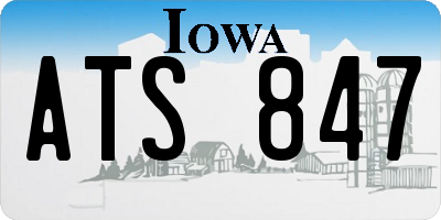 IA license plate ATS847
