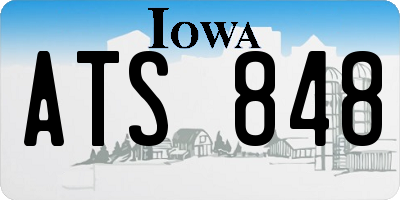 IA license plate ATS848
