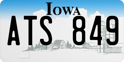 IA license plate ATS849