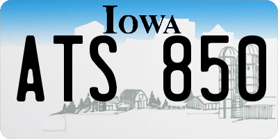 IA license plate ATS850