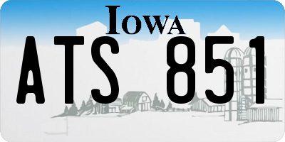 IA license plate ATS851