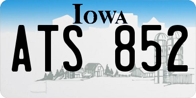 IA license plate ATS852
