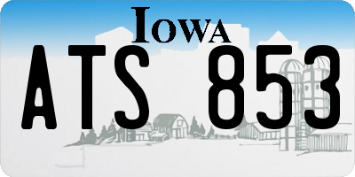 IA license plate ATS853