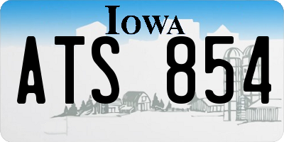 IA license plate ATS854