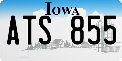 IA license plate ATS855