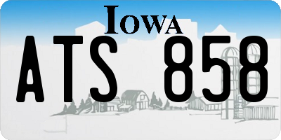 IA license plate ATS858