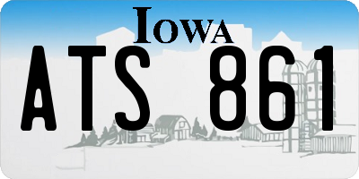 IA license plate ATS861