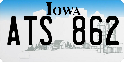 IA license plate ATS862