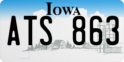 IA license plate ATS863