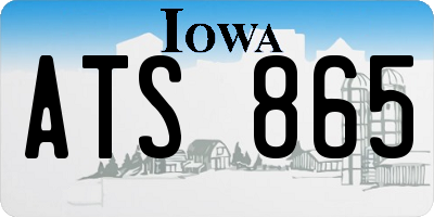 IA license plate ATS865