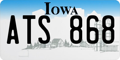 IA license plate ATS868