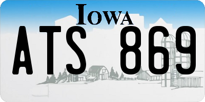 IA license plate ATS869