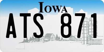 IA license plate ATS871