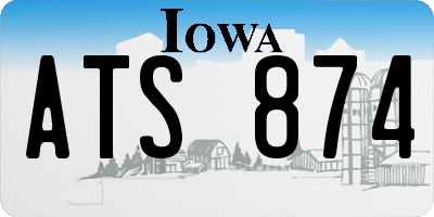 IA license plate ATS874