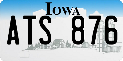 IA license plate ATS876