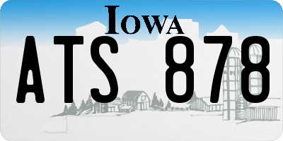 IA license plate ATS878