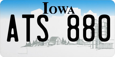 IA license plate ATS880