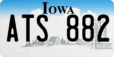IA license plate ATS882