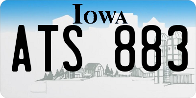 IA license plate ATS883