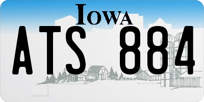 IA license plate ATS884