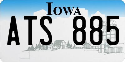IA license plate ATS885