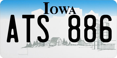 IA license plate ATS886