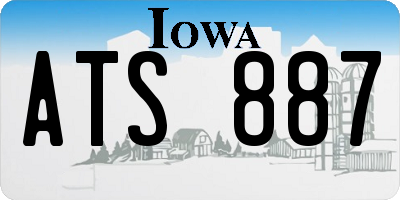 IA license plate ATS887