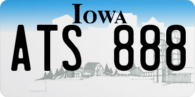 IA license plate ATS888