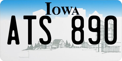 IA license plate ATS890