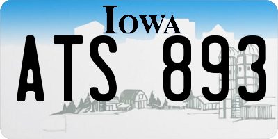 IA license plate ATS893