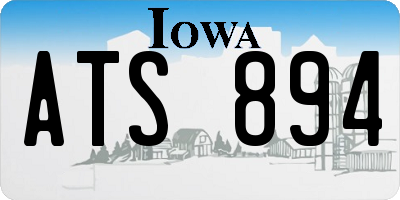 IA license plate ATS894