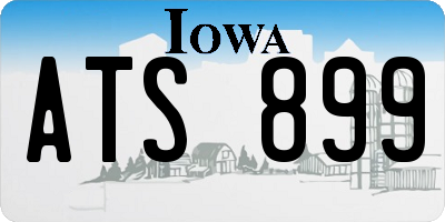 IA license plate ATS899