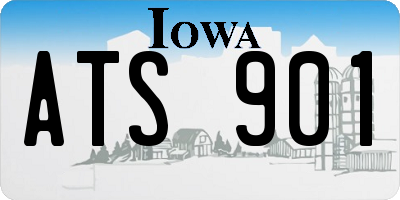 IA license plate ATS901