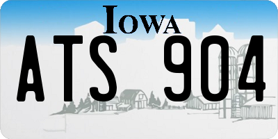 IA license plate ATS904