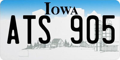 IA license plate ATS905