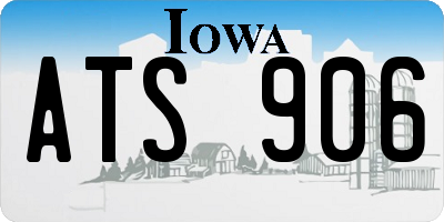 IA license plate ATS906