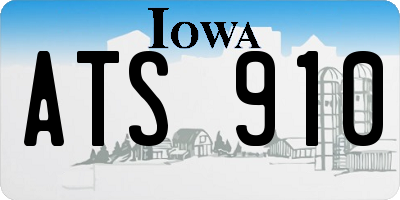 IA license plate ATS910