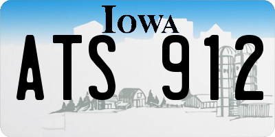 IA license plate ATS912