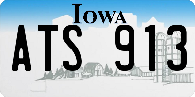 IA license plate ATS913