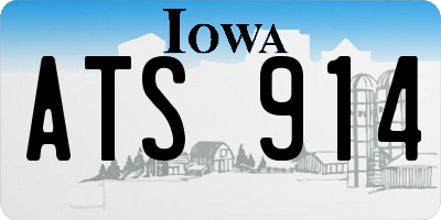 IA license plate ATS914
