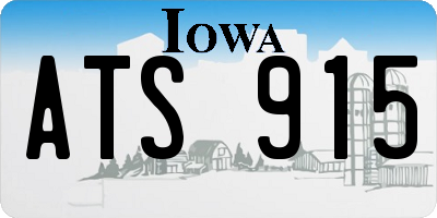IA license plate ATS915