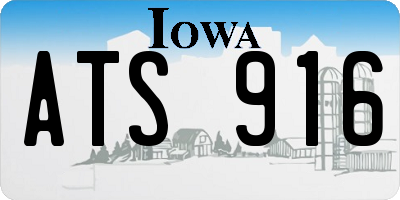 IA license plate ATS916