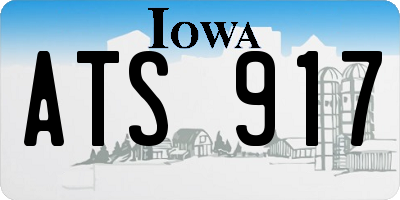 IA license plate ATS917
