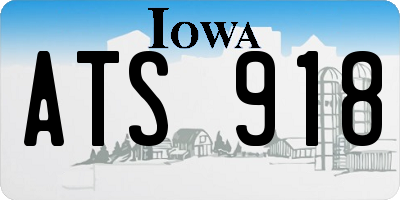 IA license plate ATS918