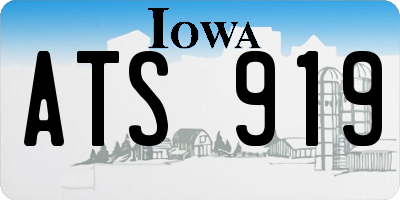 IA license plate ATS919