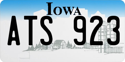 IA license plate ATS923