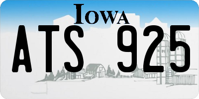 IA license plate ATS925