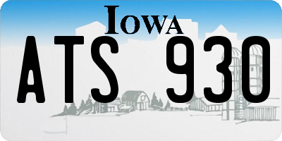 IA license plate ATS930