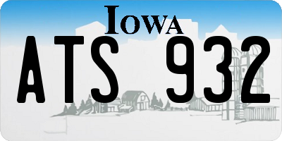 IA license plate ATS932